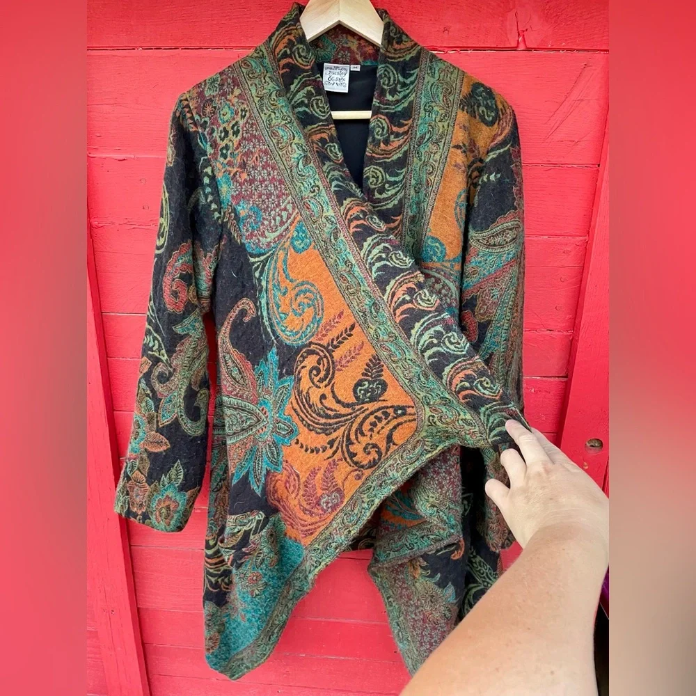 Parsley & Sage Multicolor Paisley Cardigan, M - Picture 7 of 12